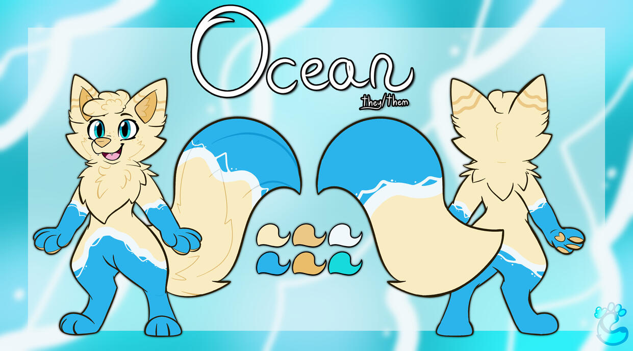 "Ocean" - adoptable made in collaboration with Smeril (now owned by WaterBender00112)
